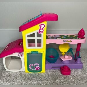 Little People Barbie Pink and Yellow Pet Spa Playset